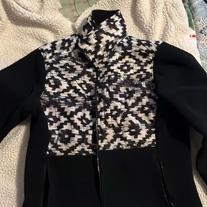 Black with print Northface fleece jacket